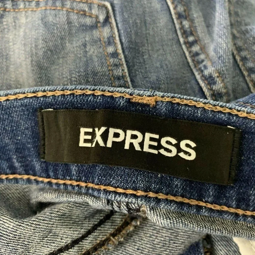 Express Denim Mini Skirt 0 Med Wash 5 Pocket
